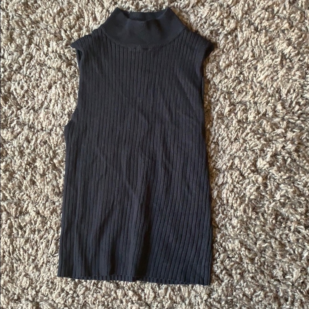 Black turtleneck tank top